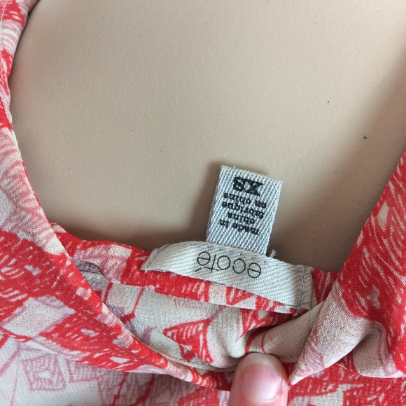 EUC Ecote chiffon button up top - Picture 5 of 5